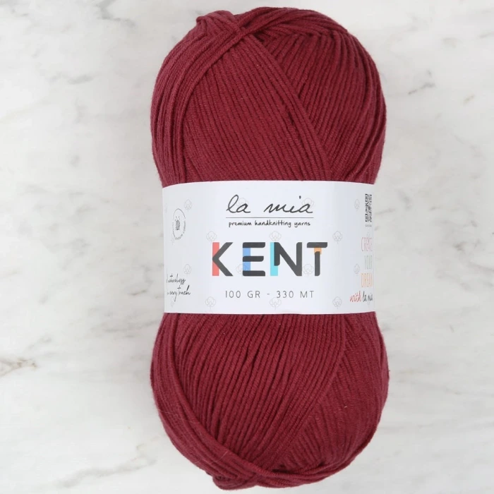 La Mia Kent Açık Bordo El Örgü İpi - L014