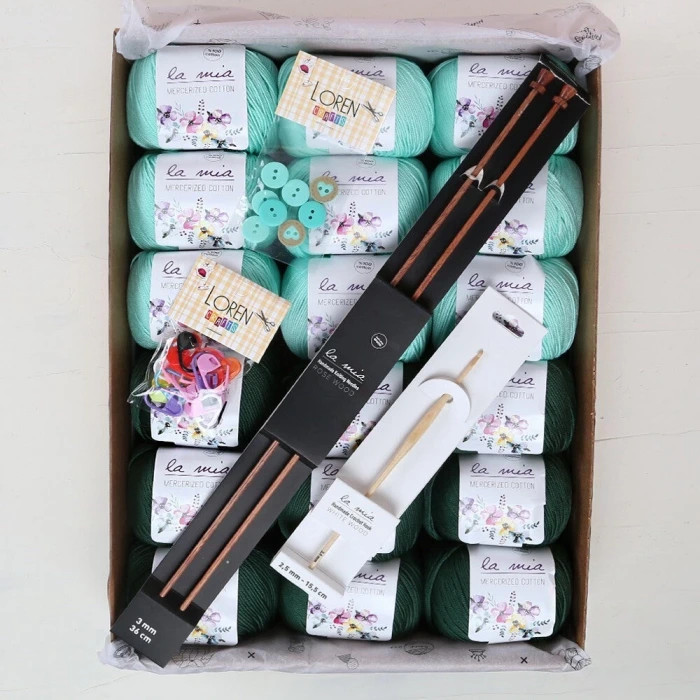 La Mia Mercerized Cotton Zümrüt Seti