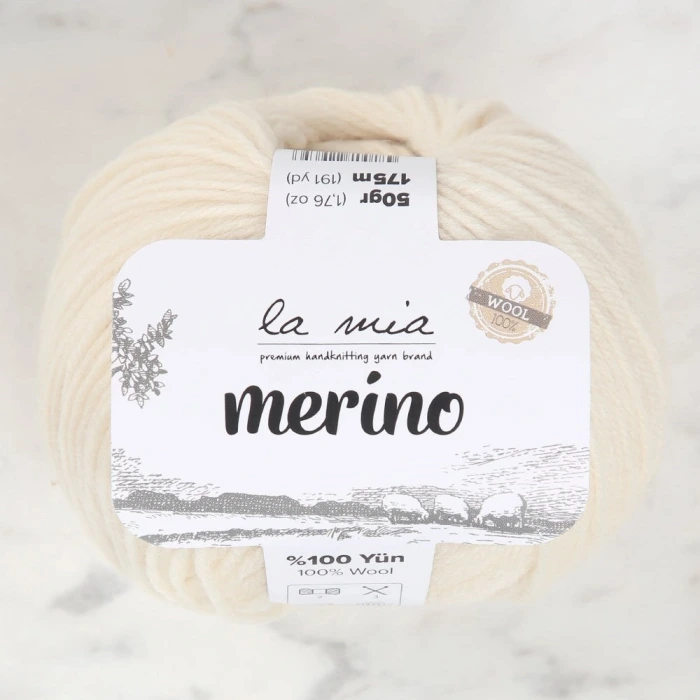 La Mia Merino Bej El Örgü İpi - L051 - 33778