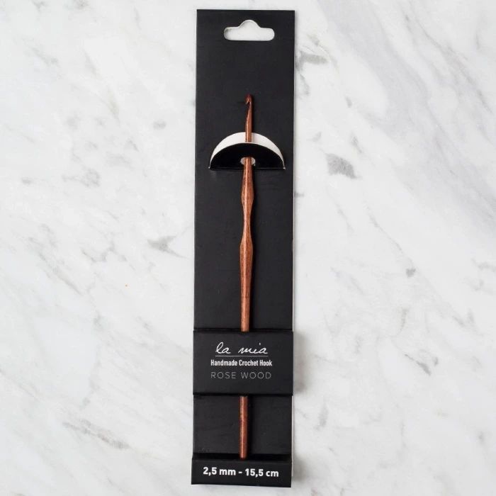 La Mia Rosewood 2.5 mm 15.5 cm Ahşap Yün Tığ