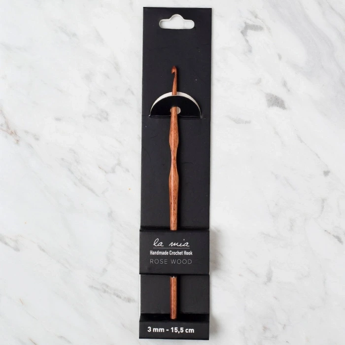 La Mia Rosewood 3 mm 15.5 cm Ahşap Yün Tığ