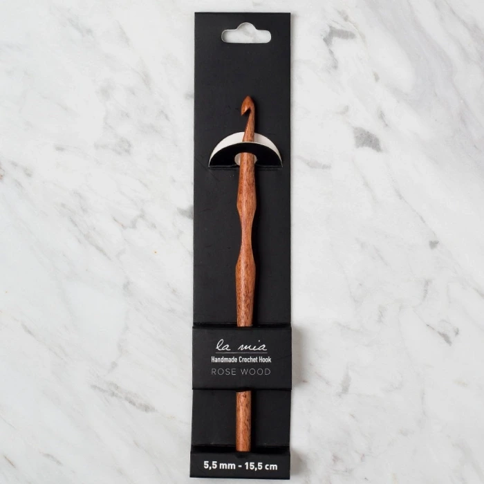 La Mia Rosewood 5.5 mm 15.5 cm Ahşap Yün Tığ