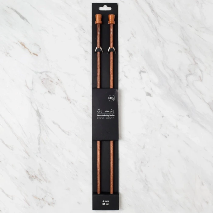 La Mia Rosewood 6 mm 36 cm Ahşap Örgü Şişi