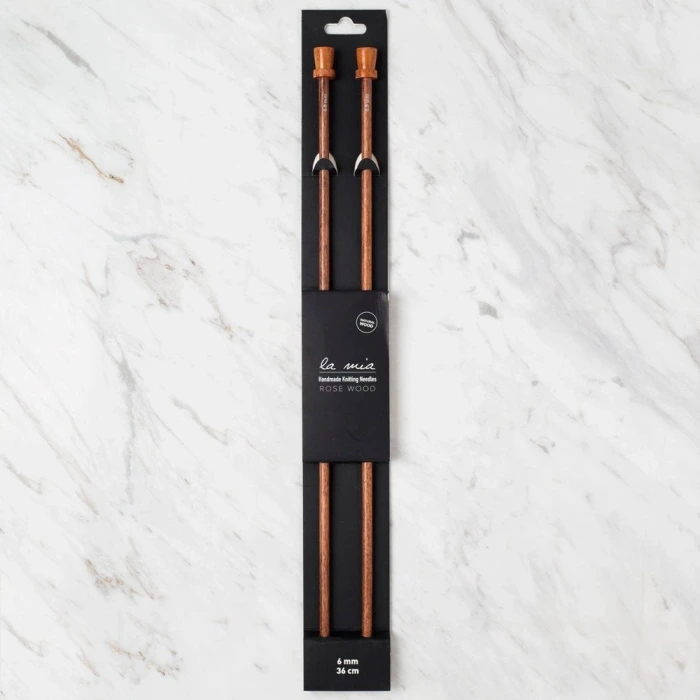 La Mia Rosewood 6 mm 36 cm Ahşap Örgü Şişi