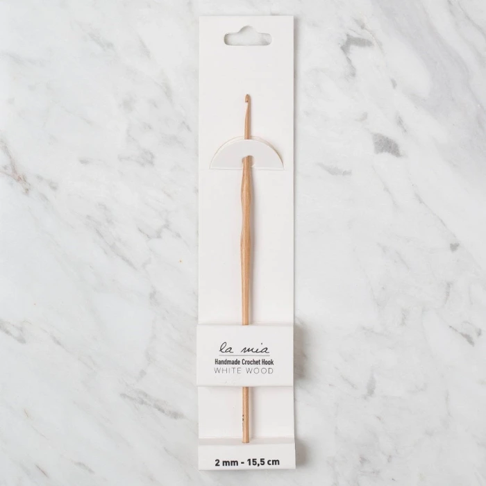 La Mia Whitewood 2 mm 15.5 cm Ahşap Yün Tığ