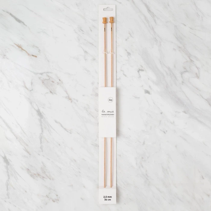 La Mia Whitewood 2.5 mm 36 cm Ahşap Örgü Şişi