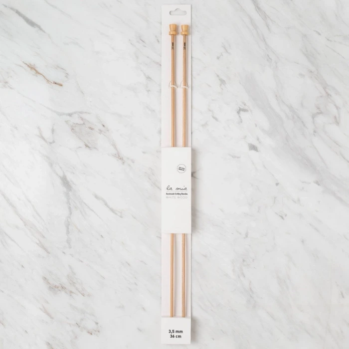 La Mia Whitewood 3.5 mm 36 cm Ahşap Örgü Şişi