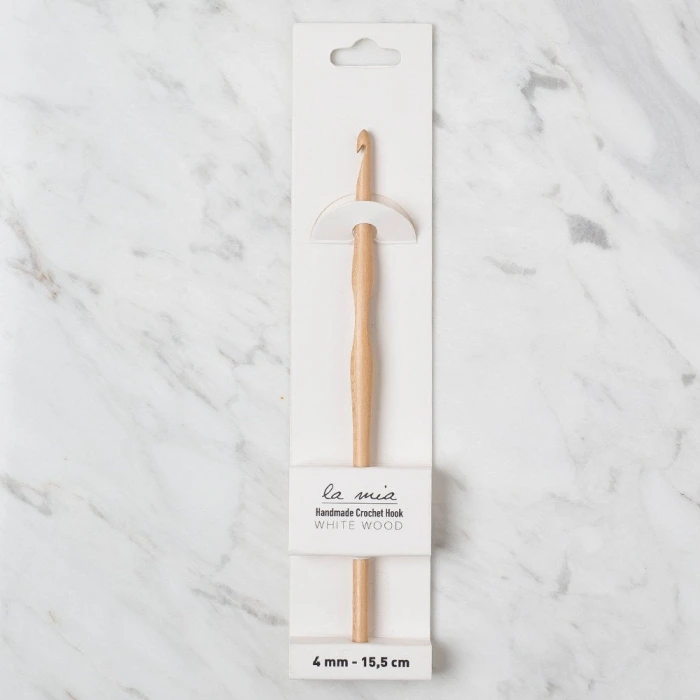 La Mia Whitewood 4 mm 15.5 cm Ahşap Yün Tığ