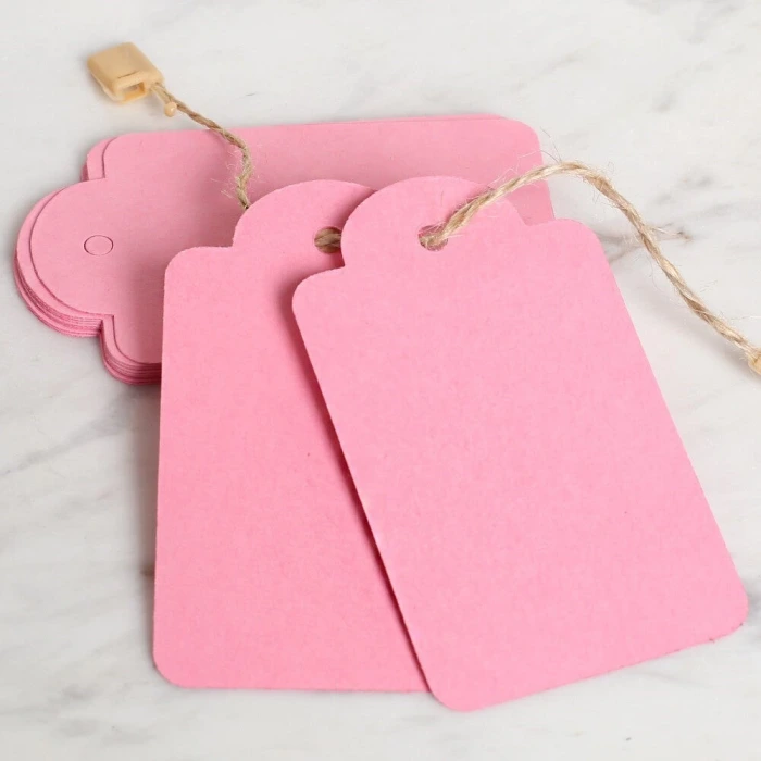 Loren 10lu Pembe Etiket ve Klipsli Etiket İpi