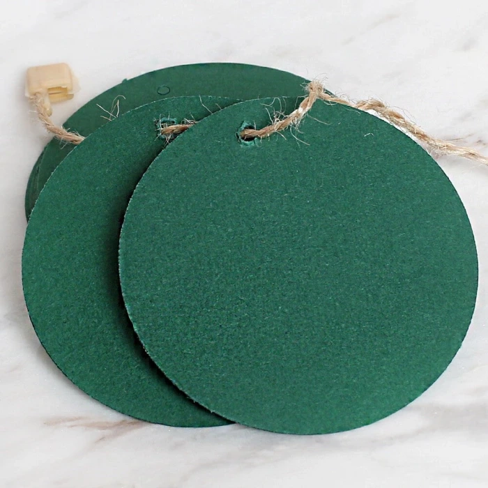 Loren 10lu Yuvarlak Yeşil Etiket ve Klipsli Etike