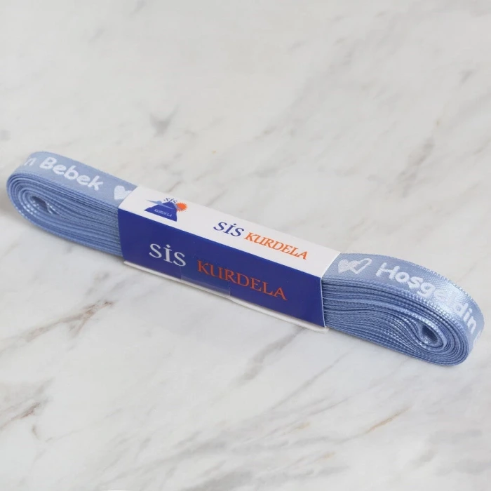 Loren Crafts 1cm 10 mt Mavi Saten Hoşgeldin Bebek