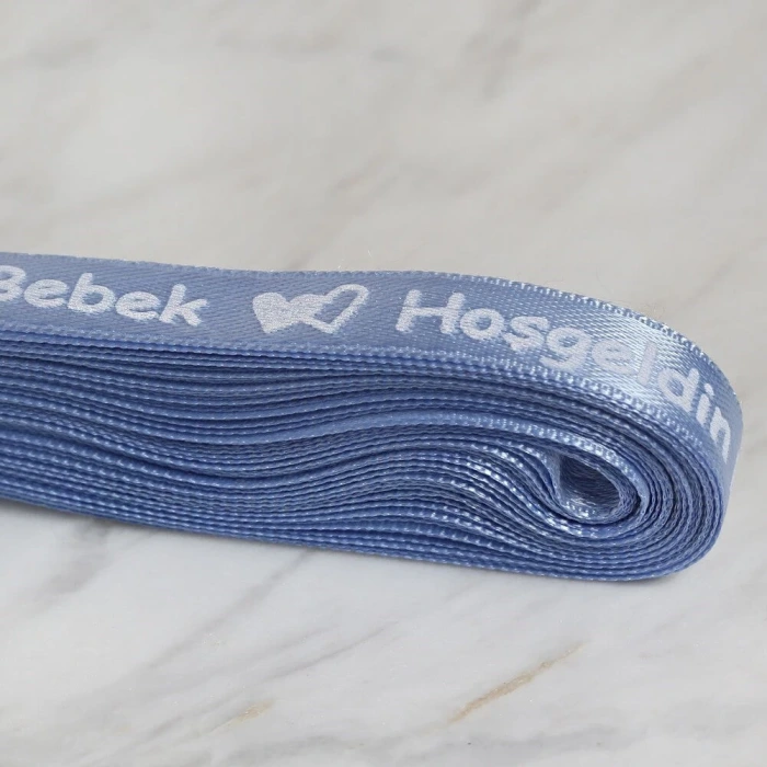 Loren Crafts 1cm 10 mt Mavi Saten Hoşgeldin Bebek