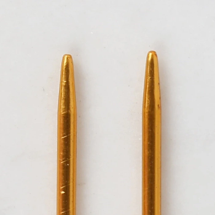 Loren Crafts 2,5 mm 35 cm Sarı Metal Örgü Şişi - L