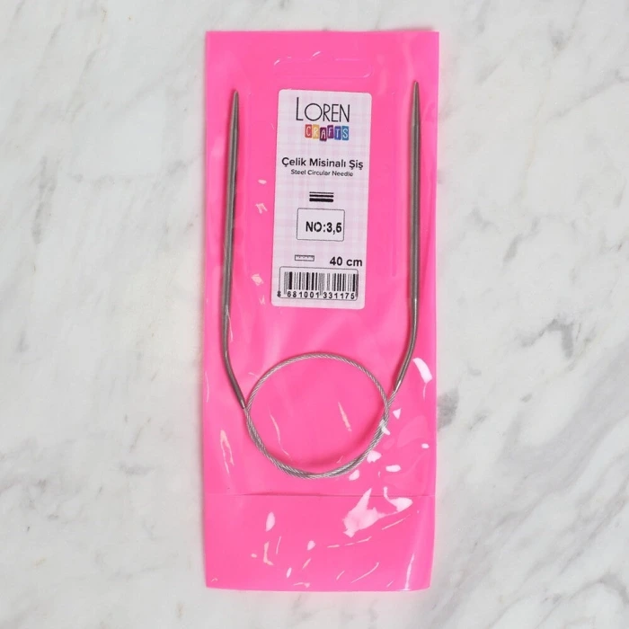 LOREN CRAFTS 3,5 MM ÇELİK MİSİNALI ŞİŞ  40 CM