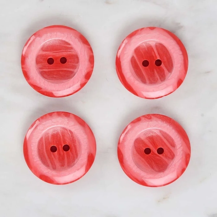 Loren Crafts 4lü Kırmızı Düğme - 1725