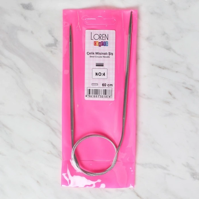 LOREN CRAFTS 4 MM ÇELİK MİSİNALI ŞİŞ 60 CM