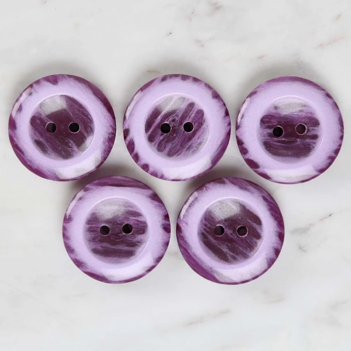 Loren Crafts 5li Mor Büyük Düğme - 1732