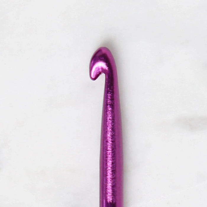 Loren Crafts 5 mm 25 cm Mor Metal Gagalı Örgü Tığ