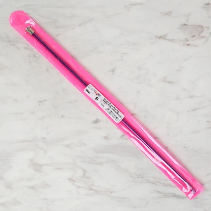 Loren Crafts 6 mm 35 cm Mor Renkli Metal Gagalı Ör