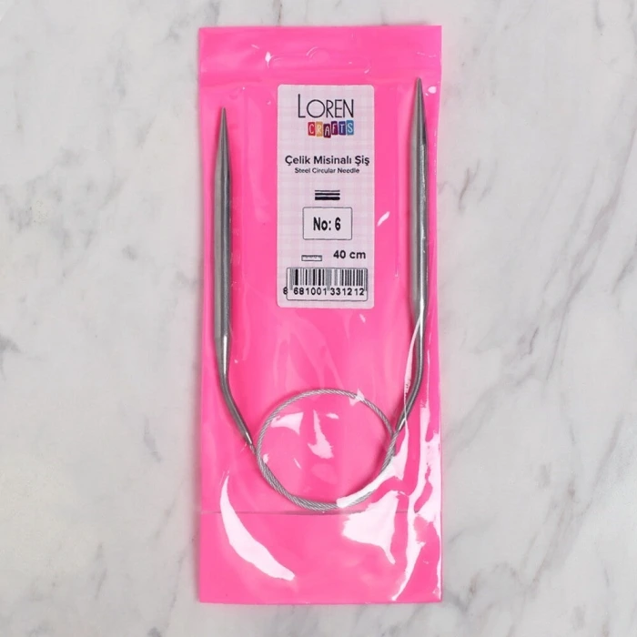 LOREN CRAFTS 6 MM ÇELİK MİSİNALI ŞİŞ  40 CM