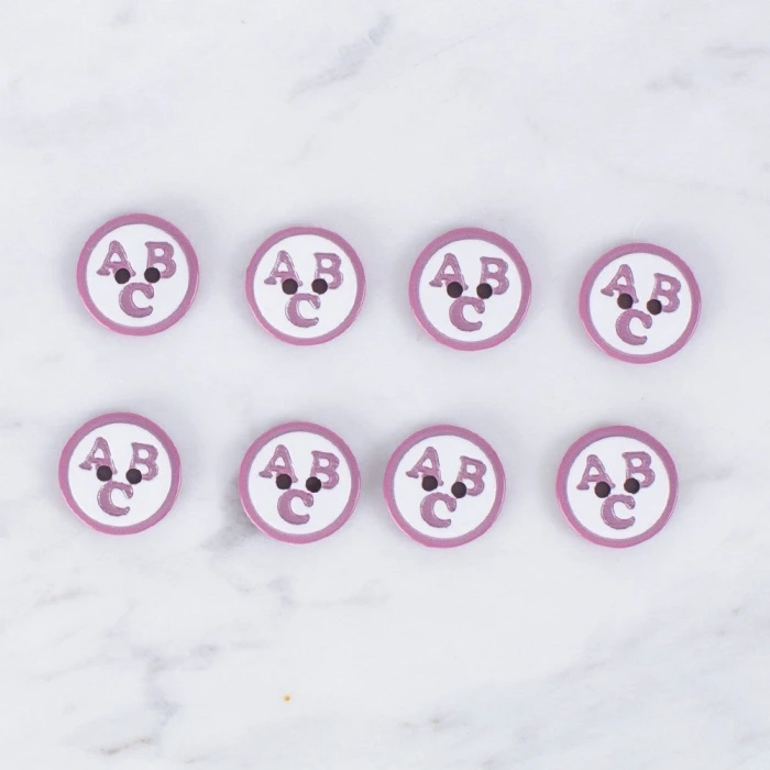 Loren Crafts 8 li ABC Vişne Çürüğü Düğme - 0558