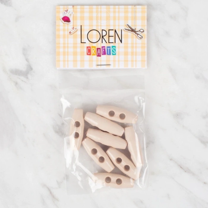 Loren Crafts 8 li açık pudra çoban düğme - 114