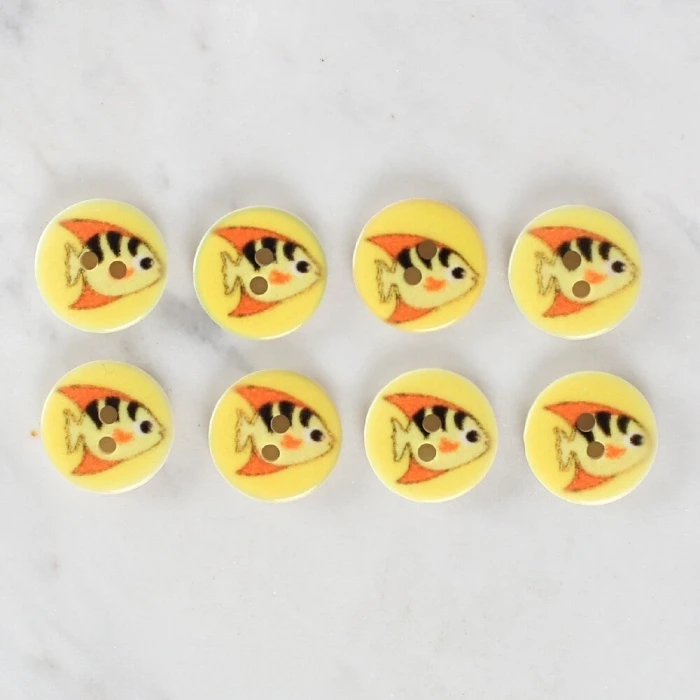 Loren Crafts 8li Balık Düğme - 1183