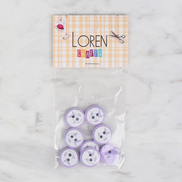 Loren Crafts 8 li balık lila - 573