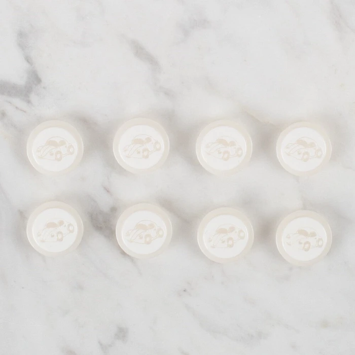 Loren Crafts 8 li Beyaz Düğme - 391