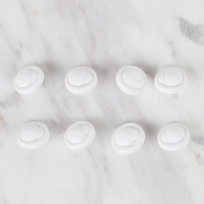 Loren Crafts 8 li Beyaz Uğur Böceği Düğme - 639