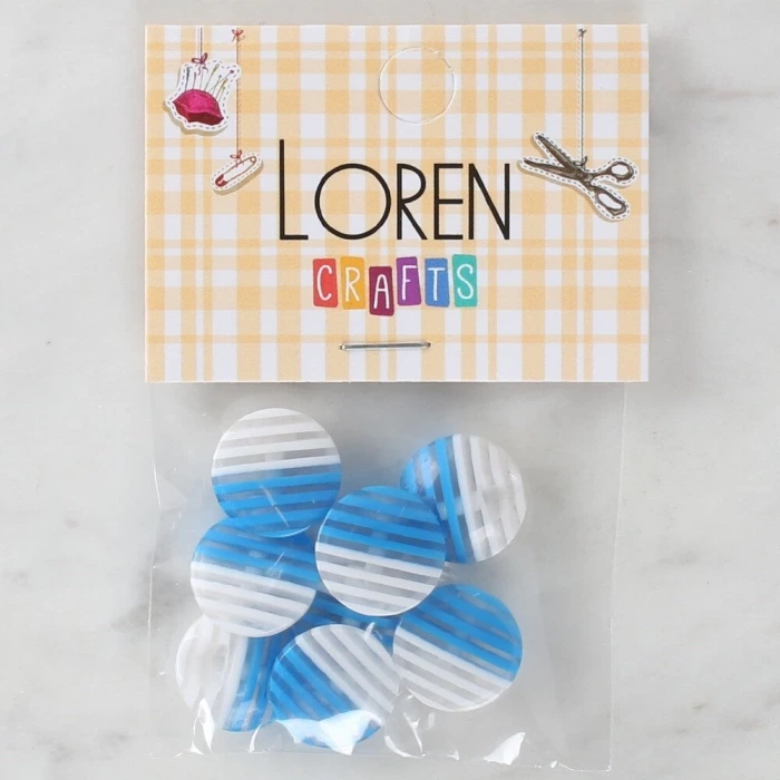 Loren Crafts 8li Desenli Düğme - 1085