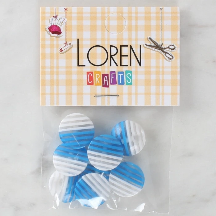 Loren Crafts 8li Desenli Düğme - 1085