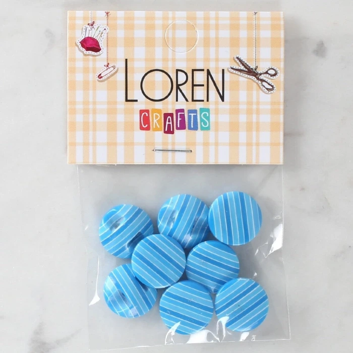 Loren Crafts 8li Desenli Düğme - 1099