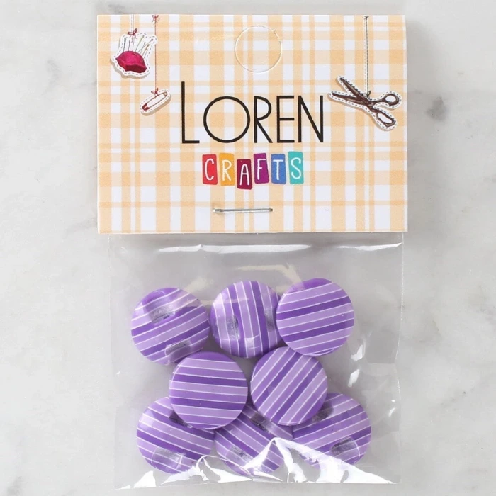 Loren Crafts 8li Desenli Düğme - 1100