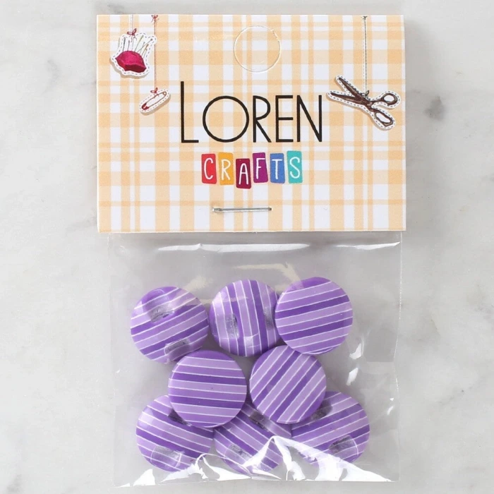 Loren Crafts 8li Desenli Düğme - 1100