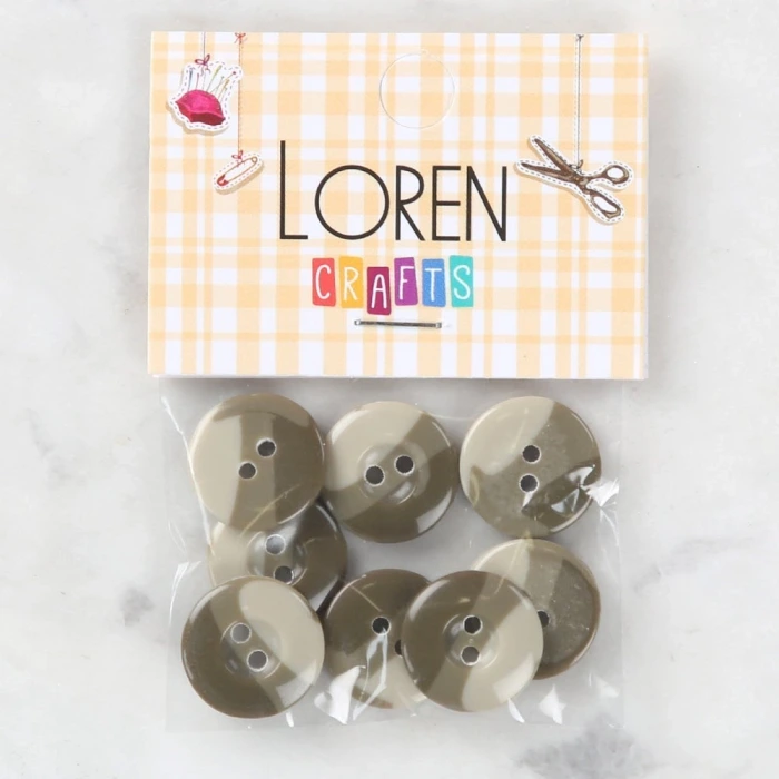 Loren Crafts 8li Düğme Gül Kurusu - 1140