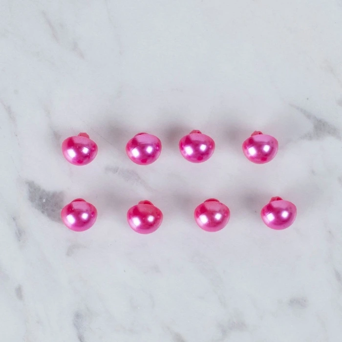 Loren Crafts 8 li Fuşya Düğme - 0150