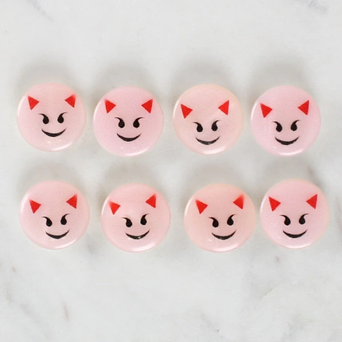 Loren Crafts 8li Gülen Yüz Düğme - 1023