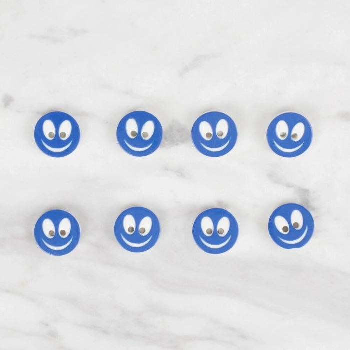 Loren Crafts 8 li gülen yüz mavi - 524