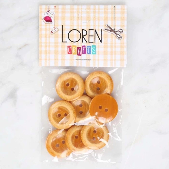 Loren Crafts 8li Hardal Düğme - 1719