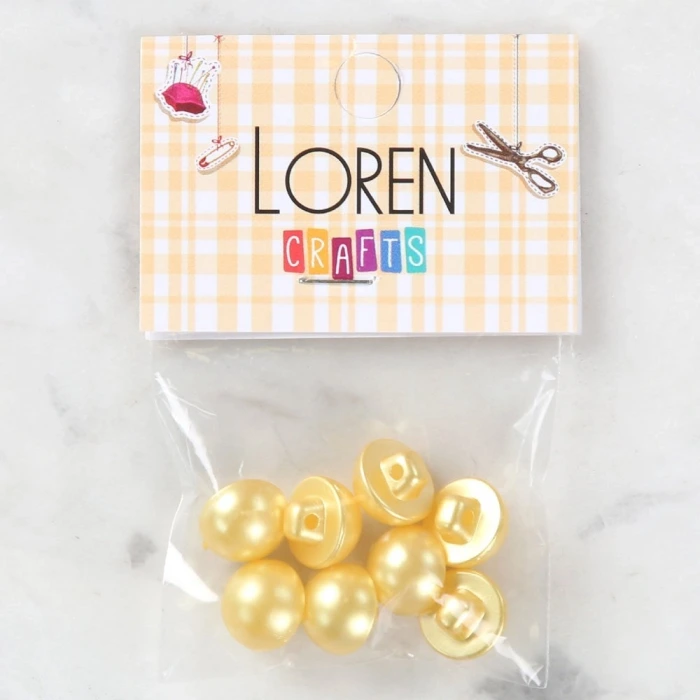 Loren Crafts 8 li Kahve Düğme - 0144