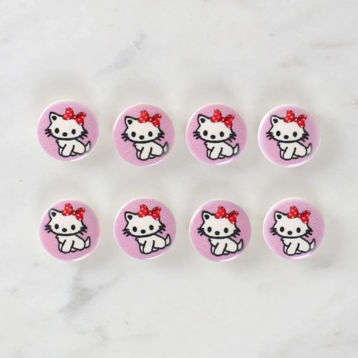 Loren Crafts 8li Kedi Düğme - 1064