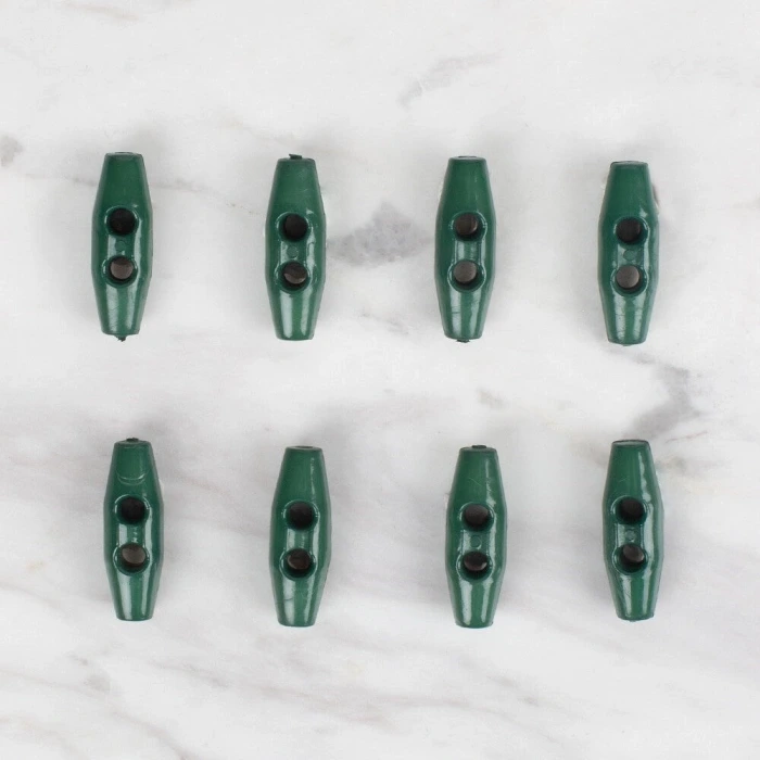 Loren Crafts 8 li koyu yeşil çoban düğme - 103