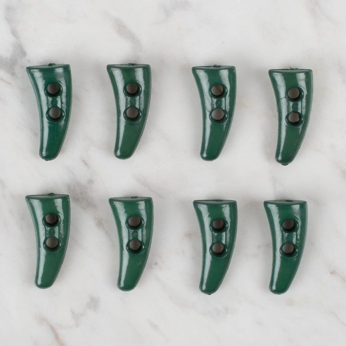 Loren Crafts 8 li koyu yeşil çoban düğme - 125