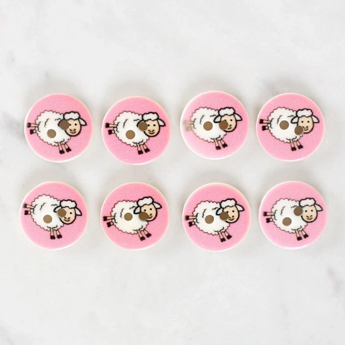 Loren Crafts 8li Koyun Düğme - 1033