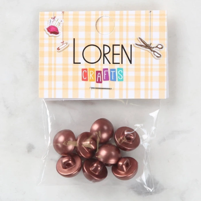 Loren Crafts 8 li Krem Düğme - 0143