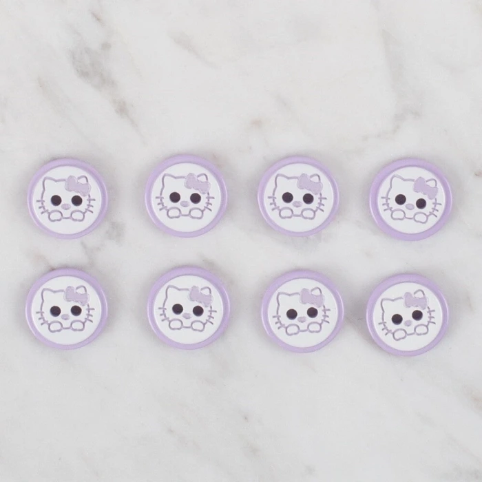 Loren Crafts 8 li Lila Düğme - 0585