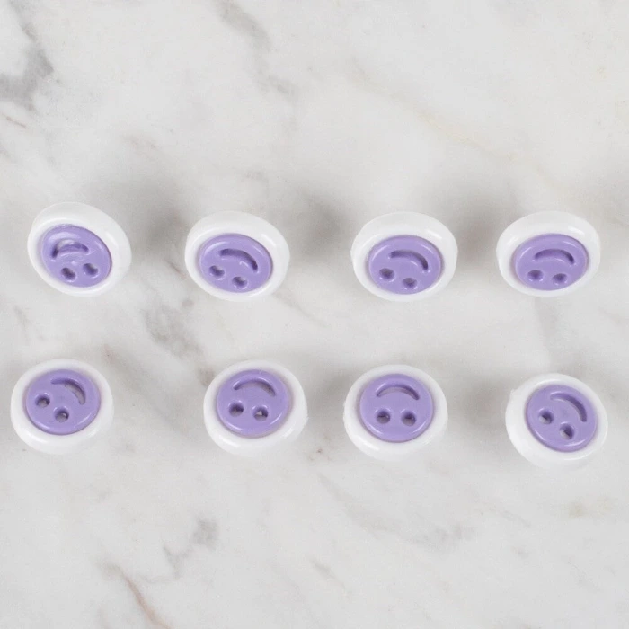 Loren Crafts 8 li Lila Düğme - 634