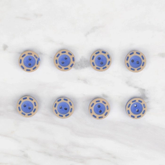 Loren Crafts 8 li Mavi Düğme - 290