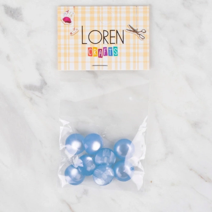 Loren Crafts 8 li Mavi Düğme - 46
